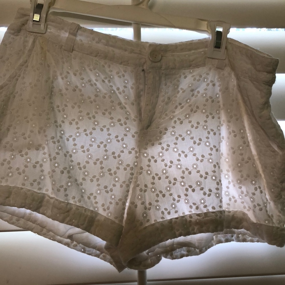 Lace white shorts